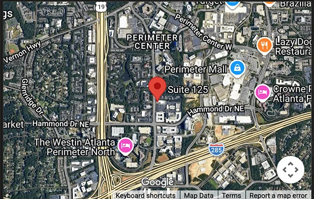 Map location to Atlanta Oculofacial Plastic Surgery | Dr. Sahitya Reddy | Eyelid & Face